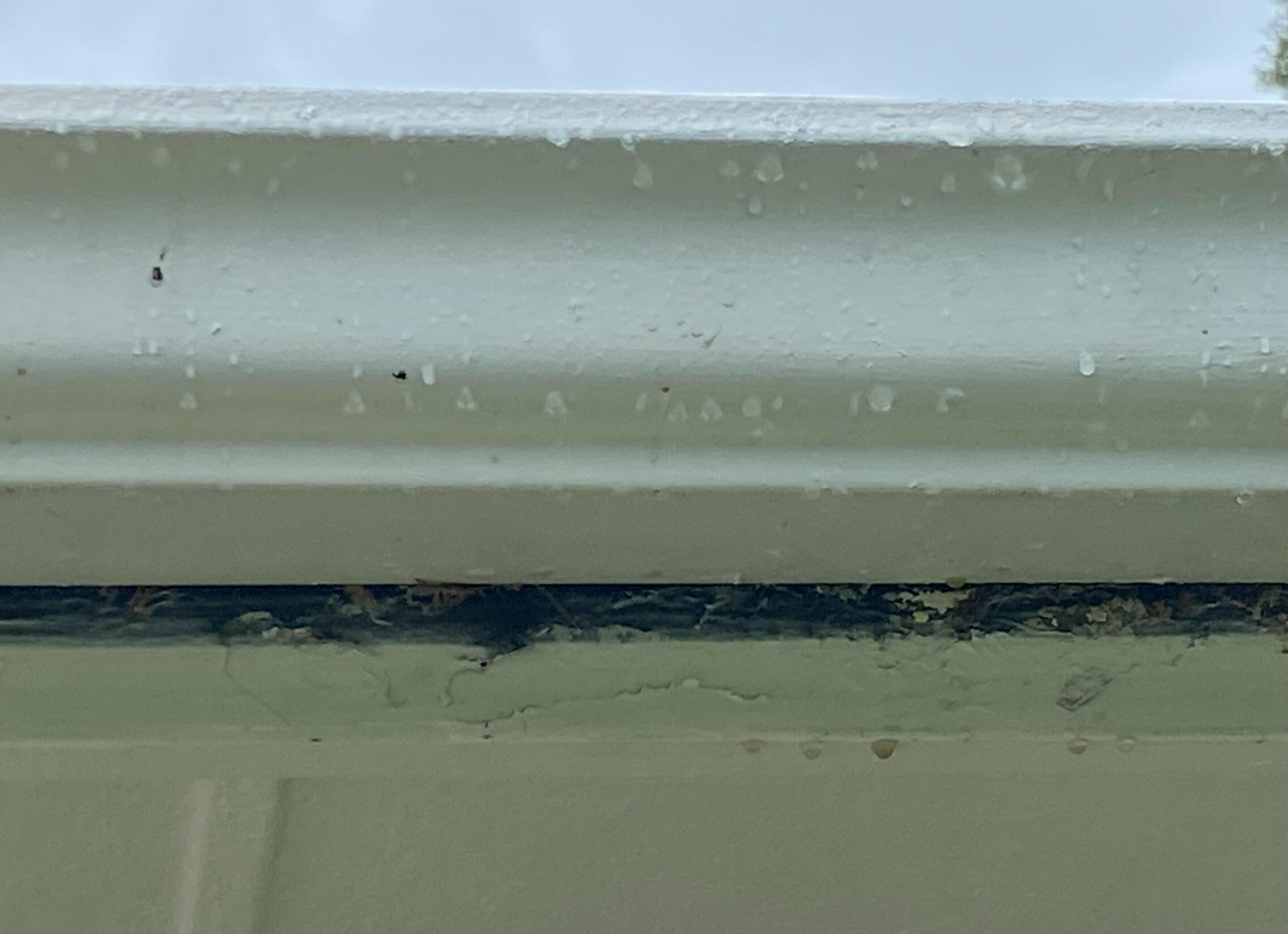 A half inch sag can stop the water from flowing to downspouts.